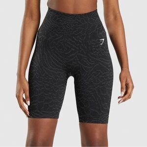 Gymshark Women's XL Black Adapt Animal Seamless Scrunch Workout Biker Shorts New